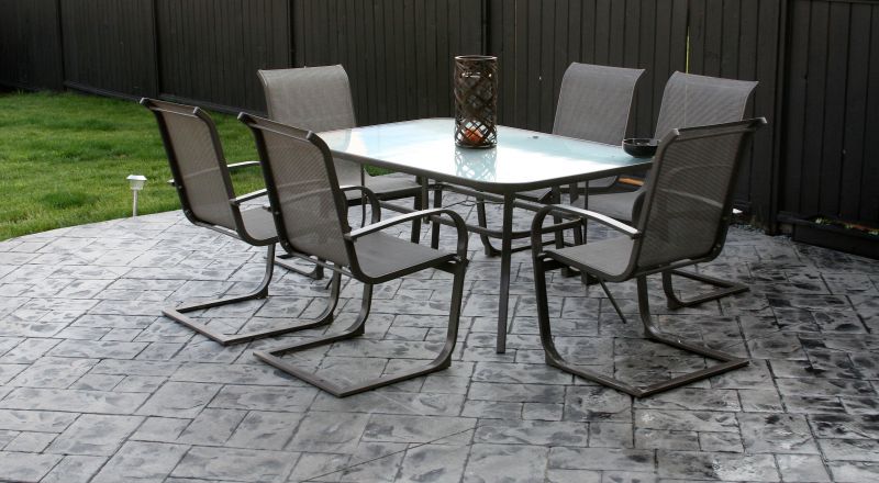 Patio with Stamped Concrete